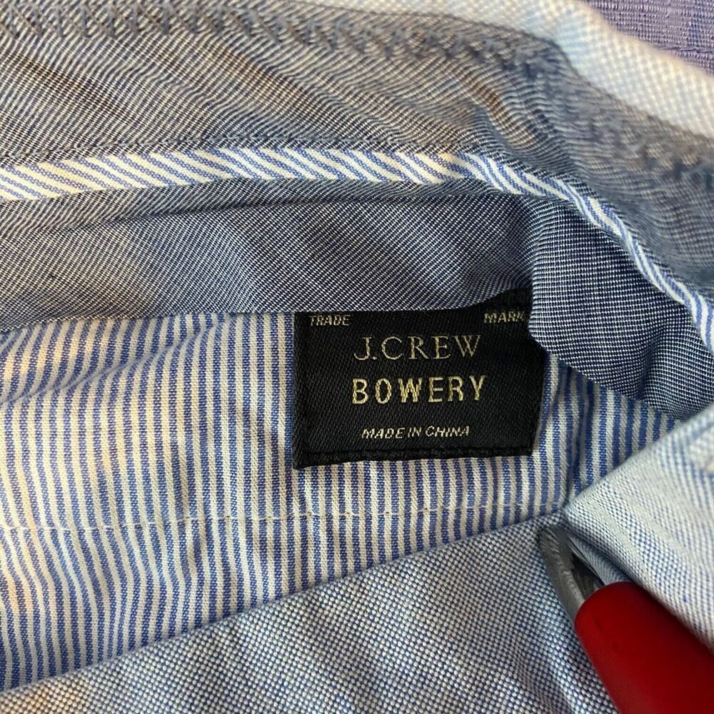 J. Crew Pants Men’s 34X34 Flat Front Blue Cotton BOWERY Chino Trouser - Picture 7 of 8